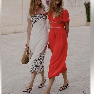J. Crew Red Midi Dresses